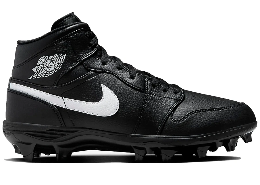 Фото № 1 с приближением к товару «‎Jordan 1 Mid TD Cleat Black White»
