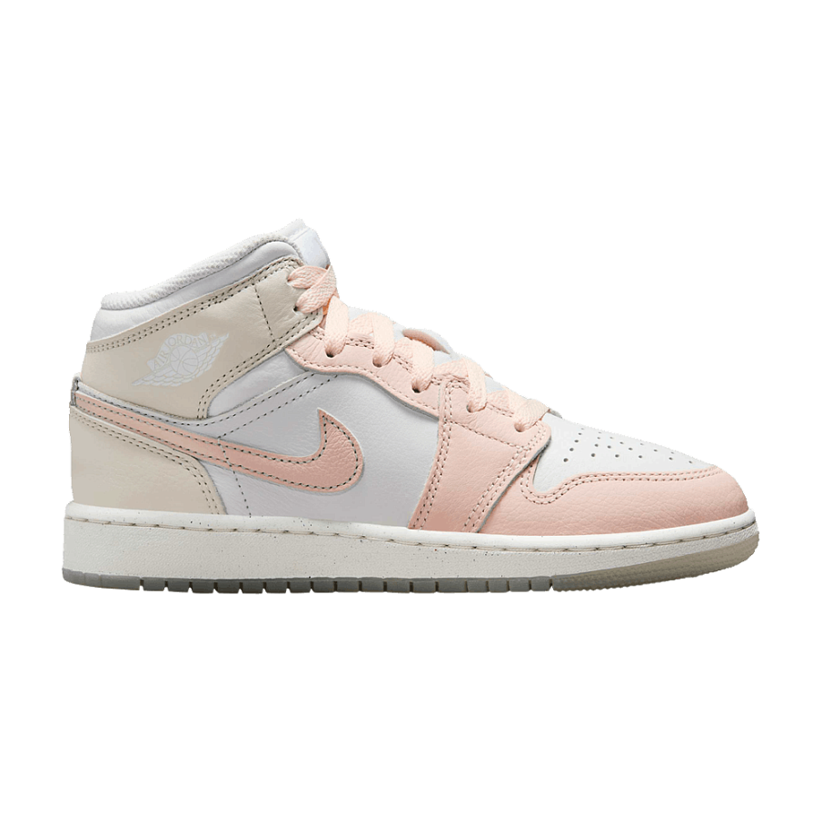 Фото № 1 с приближением к товару «‎Air Jordan 1 Mid GS Sail Guava Ice»