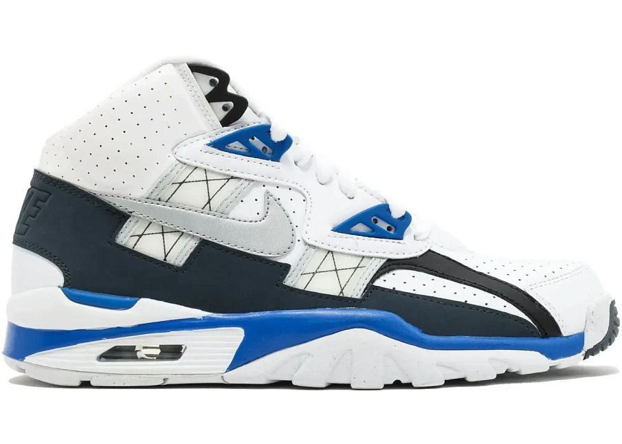 Фото № 1 с приближением к товару «‎Nike Air Trainer SC High White Metallic Platinum Hyper Cobalt»