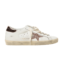 Фото № 1 с приближением к товару «‎Golden Goose Women's Superstar White Peach Pink Glitter»