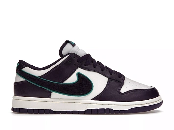 Nike Dunk Low Chenille Swoosh Sail Grand Purple - 1
