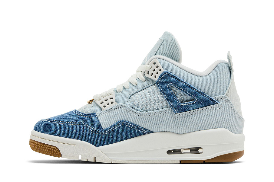 Фото № 4 с приближением к товару «‎Women's Air Jordan 4 Retro TEX Worn Blue Denim»