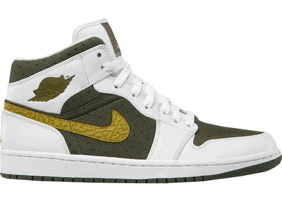 Фото № 1 с приближением к товару «‎Jordan 1 Phat Mid White Peat Moss Cargo Khaki»