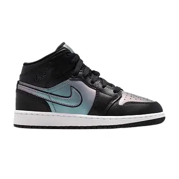 Air Jordan 1 Mid SE GS Black Iridescent - 1
