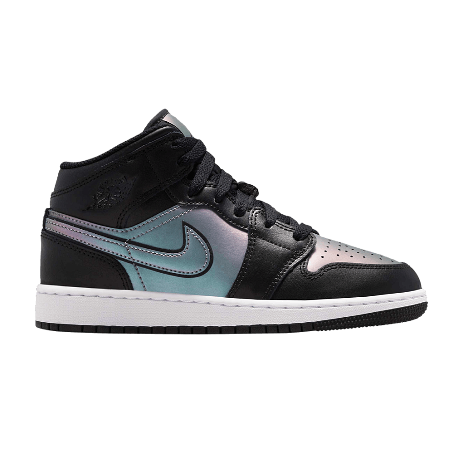 Фото № 1 с приближением к товару «‎Air Jordan 1 Mid SE GS Black Iridescent»