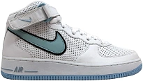 Фото № 1 с приближением к товару «‎Nike Air Force 1 Mid White/Ice Blue-Black »
