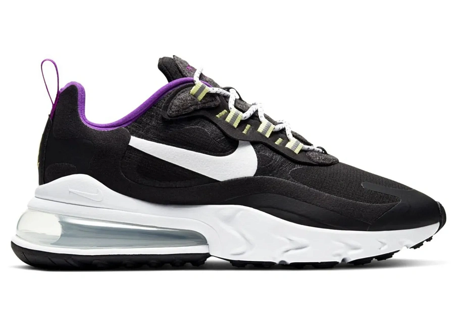 Фото № 1 с приближением к товару «‎Nike Air Max 270 React SE Black White Vivid Purple »