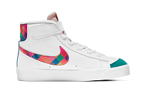 Фото № 2 с приближением к товару «‎BP Nike Blazer mid Skate shoes WhiteSpirit TealRacer BlueBright Crimson»
