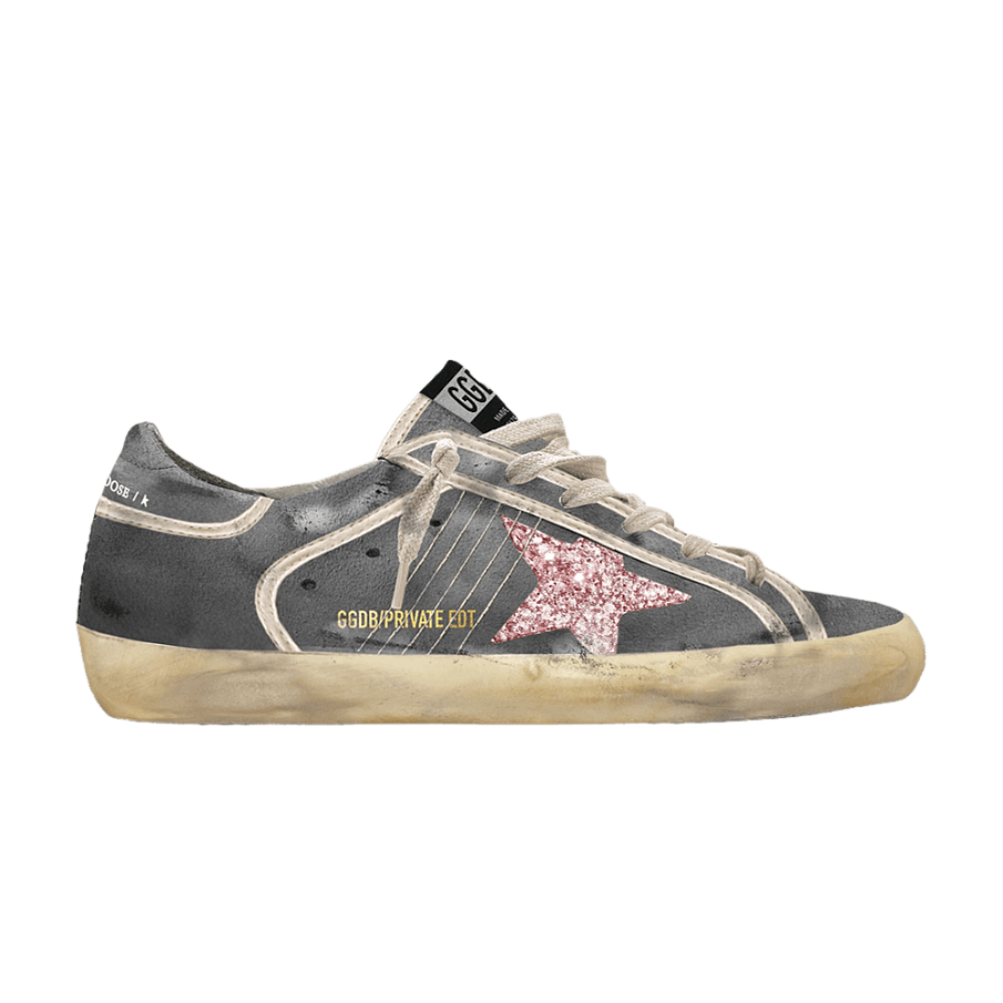 Фото № 1 с приближением к товару «‎Golden Goose Women's Superstar Glitter Star - Grey Bubblegum Pink»