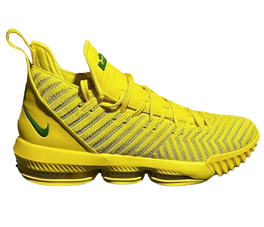 Фото № 1 с приближением к товару «‎Nike LeBron 16 Oregon Ducks Yellow Strike (PE)»