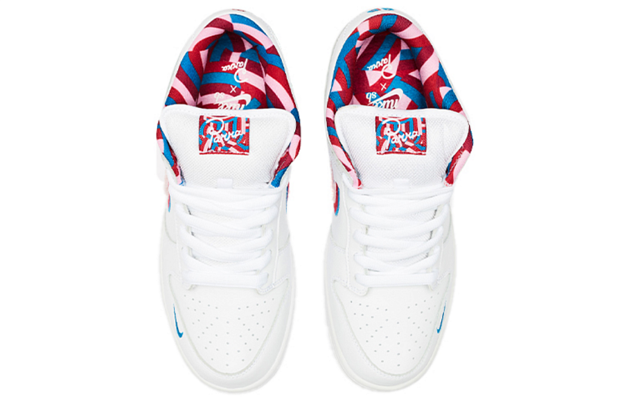 Фото № 4 с приближением к товару «‎Parra x Nike SB Dunk Low Skate shoes white»