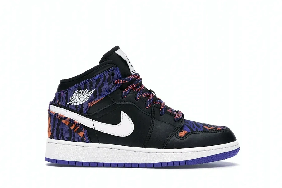 Фото № 1 с приближением к товару «‎Jordan 1 Mid Multi-Color Tiger Stripe »