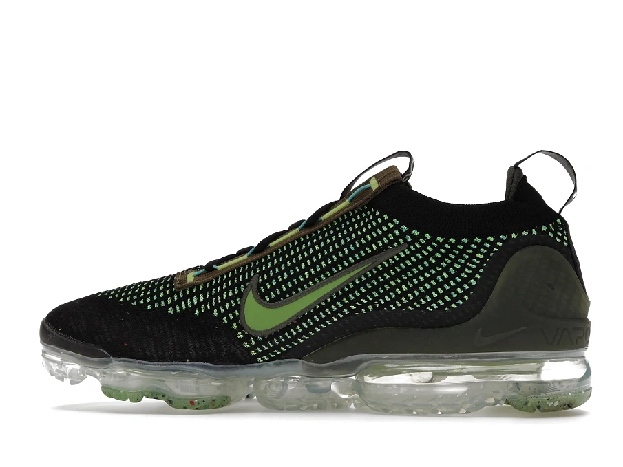Фото № 5 с приближением к товару «‎Nike Air VaporMax 2021 FK Black Chlorophyll Cargo Khaki»