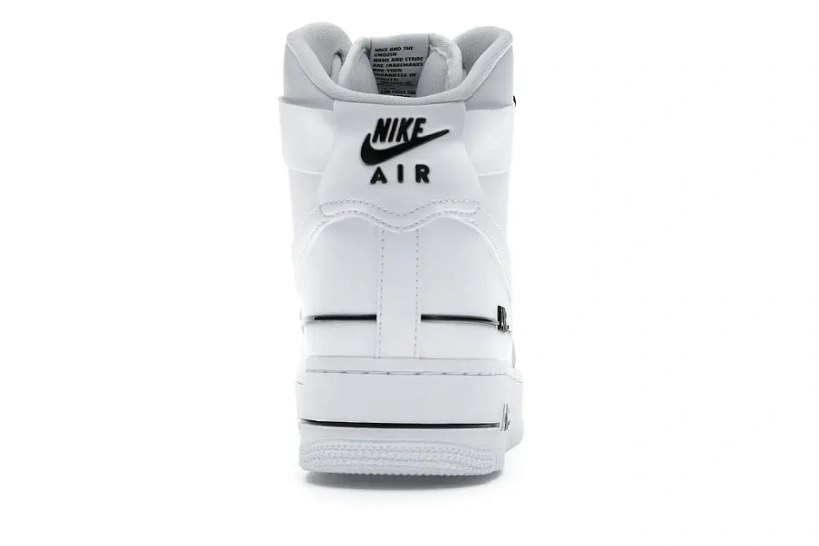 Фото № 4 с приближением к товару «‎Nike Air Force 1 High Dual Air White Black»
