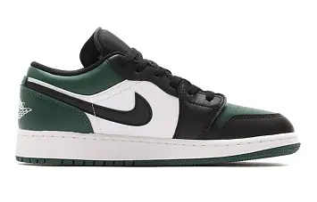 Air Jordan 1 Low (Gs) Vintage Basketball Shoes Noble GreenWhiteBlackPollen - 3
