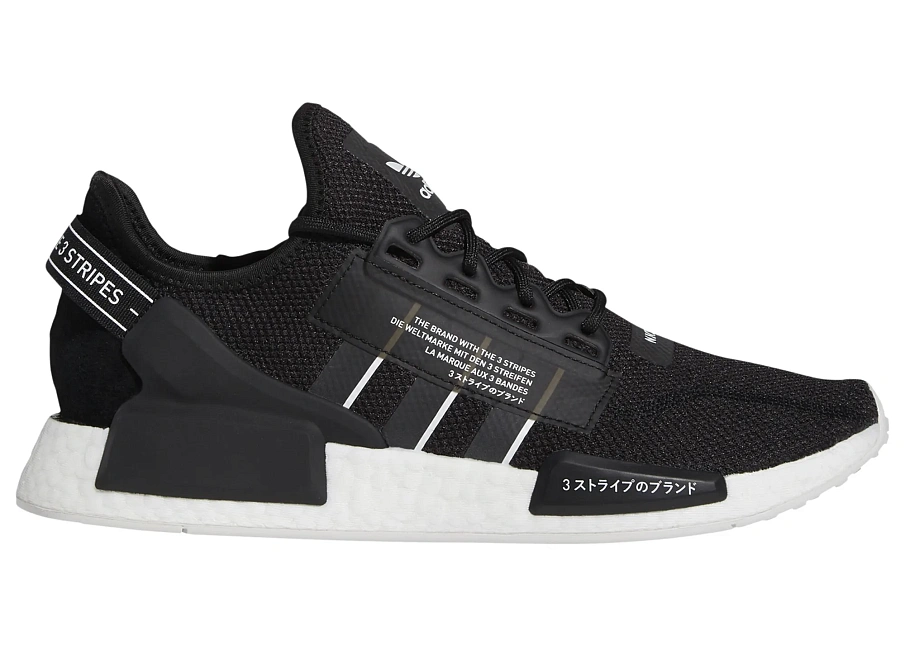 Фото № 1 с приближением к товару «‎adidas NMD R1 V2 Black White The Brand with the 3-Stripes»