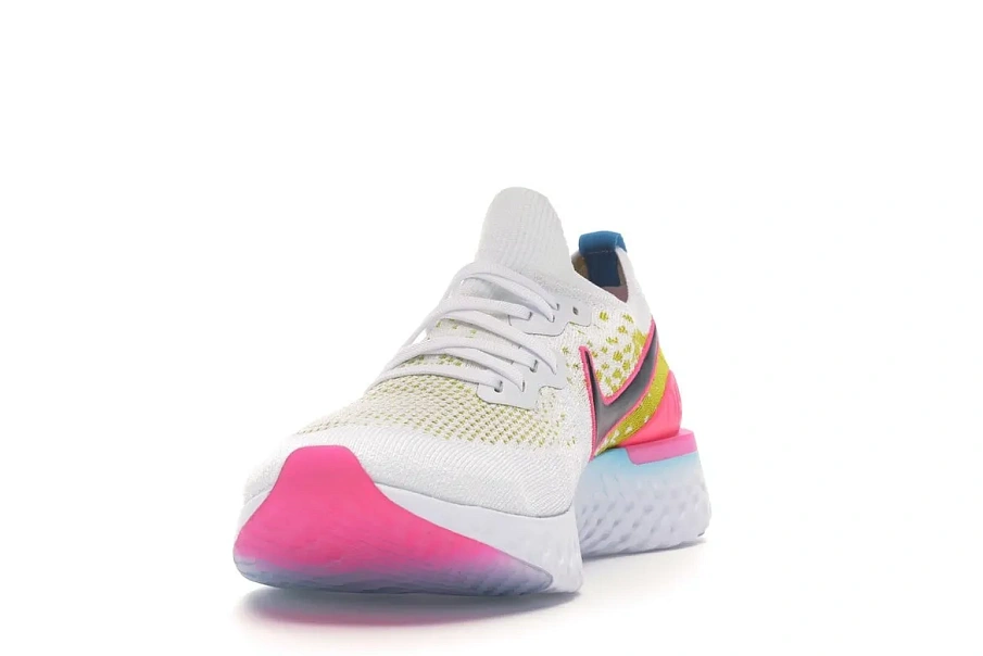 Фото № 2 с приближением к товару «‎Nike Epic React Flynit 1 White Pink Blast Citron»