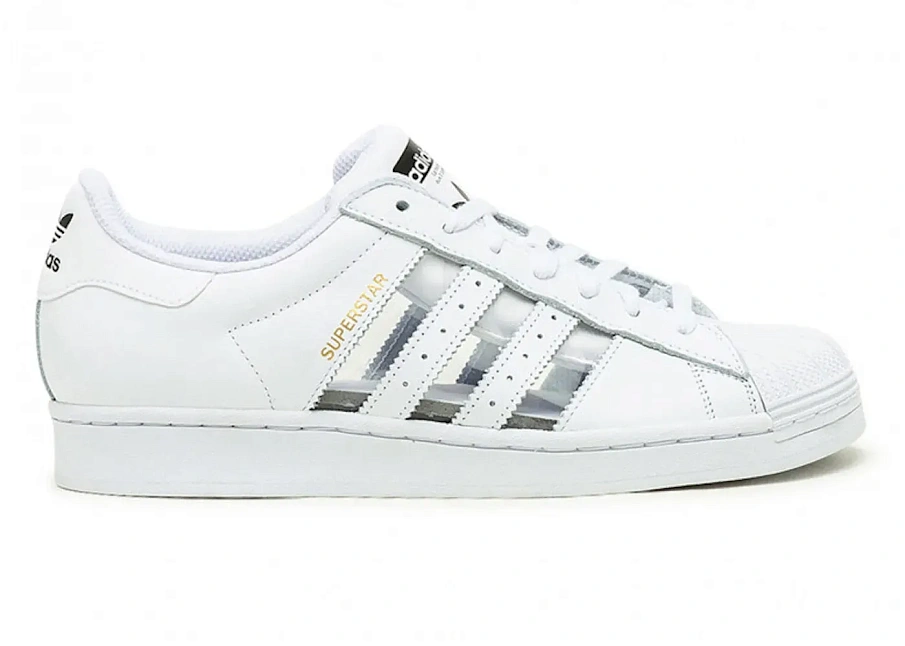 Фото № 1 с приближением к товару «‎adidas Superstar White Transparent Stripes»
