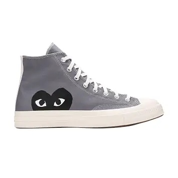 Comme des Garçons PLAY x Converse Chuck 70 High Steel Gray - 1