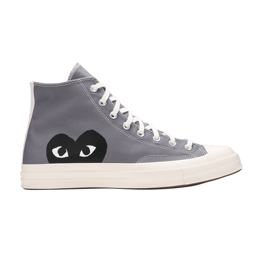 Фото № 1 с приближением к товару «‎Comme des Garçons PLAY x Converse Chuck 70 High Steel Gray»