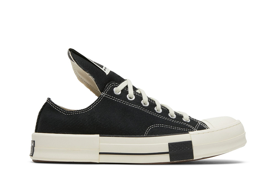 Фото № 2 с приближением к товару «‎Rick Owens x Converse DRKSHDW DRKSTAR Chuck 70 Low Black»