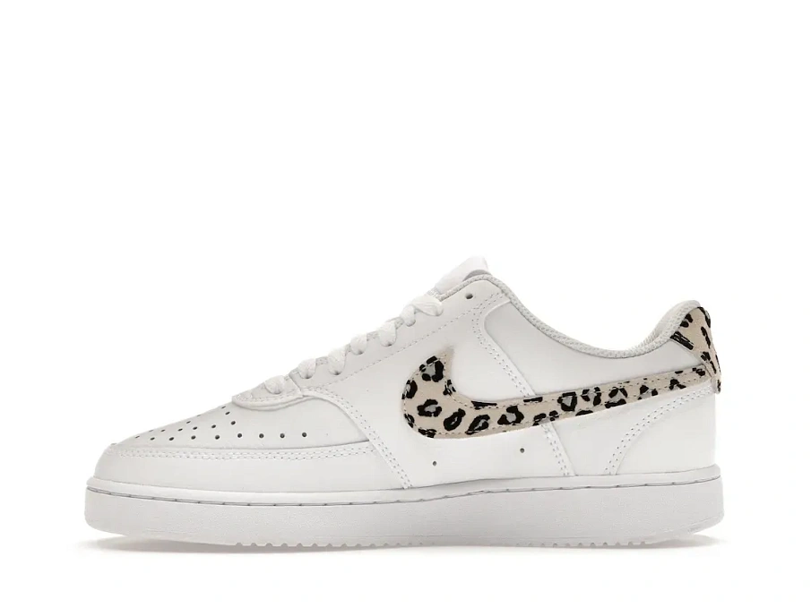 Фото № 3 с приближением к товару «‎Nike Court Vision Low Leopard Swoosh White »