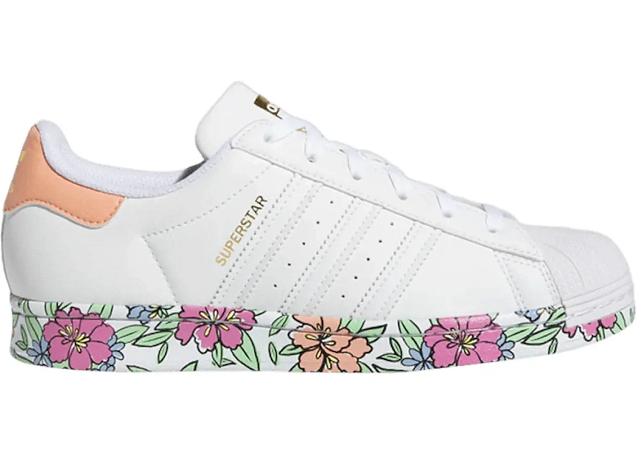 Фото № 1 с приближением к товару «‎adidas Superstar White Blush Floral »