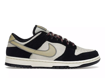 Nike Dunk Low LX Black Suede Team Gold  - 1