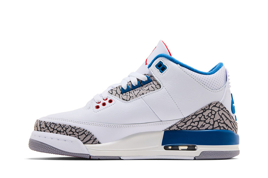 Фото № 3 с приближением к товару «‎Air Jordan 3 Retro OG GS True Blue 2026»