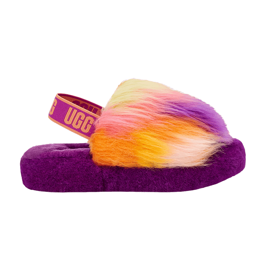 Фото № 1 с приближением к товару «‎UGG Fluff Yeah Slide Kids Tie Dye - Berrylicious»