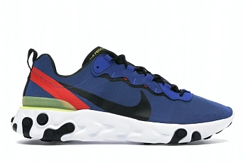 Nike React Element 55 Game Royal Dynamic Yellow Habanero Red - 1