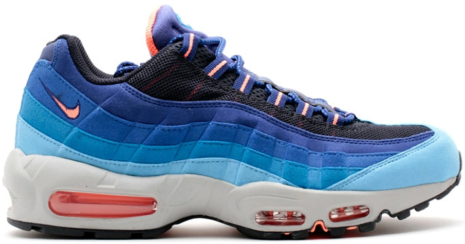 Фото № 1 с приближением к товару «‎Nike Air Max 95 University Blue Bright Mango Photo Blue»