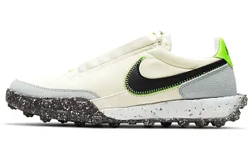 Nike Waffle Racer Crater Sports Casual Shoes Pale Ivory Electric Green - 1