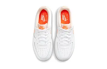 Nike Air Force 1 (GS) Shoes WhiteOrange - 4