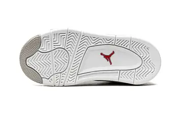 (BP) Air Jordan 4 Retro Sneakers White - 6