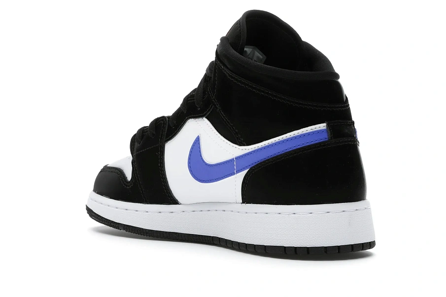 Фото № 6 с приближением к товару «‎Jordan 1 Mid Black Racer Blue White »