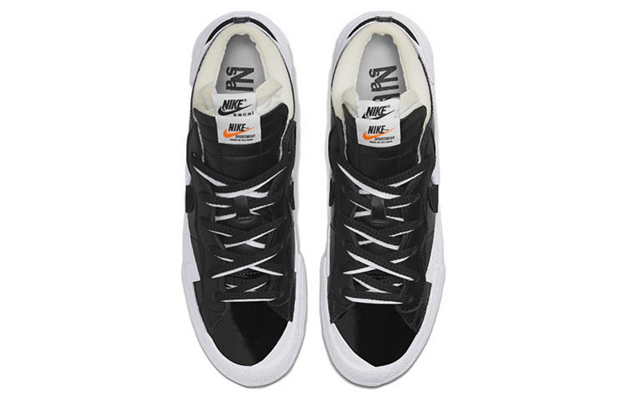 Фото № 4 с приближением к товару «‎sacai Nike Blazer Low Skate shoes Black Patent Leather»