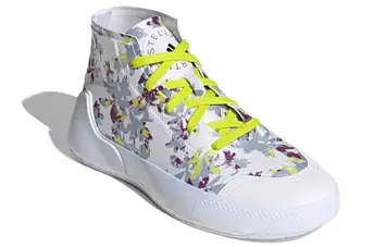 adidas Stella McCartney x Wmns Treino Mid 'Floral Print - White Acid Yellow' - 4
