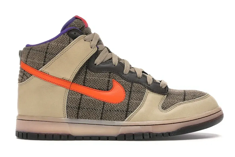 Фото № 1 с приближением к товару «‎Nike Dunk High Premium Tweed Orange Blaze»