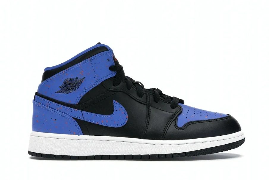 Фото № 1 с приближением к товару «‎Jordan 1 Mid Royal Paint Splatter »