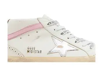 Golden Goose Women's Mid Star White Silver Pink - 3