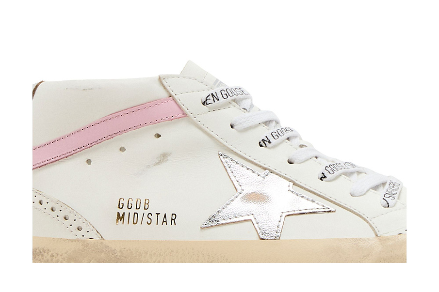 Фото № 3 с приближением к товару «‎Golden Goose Women's Mid Star White Silver Pink»