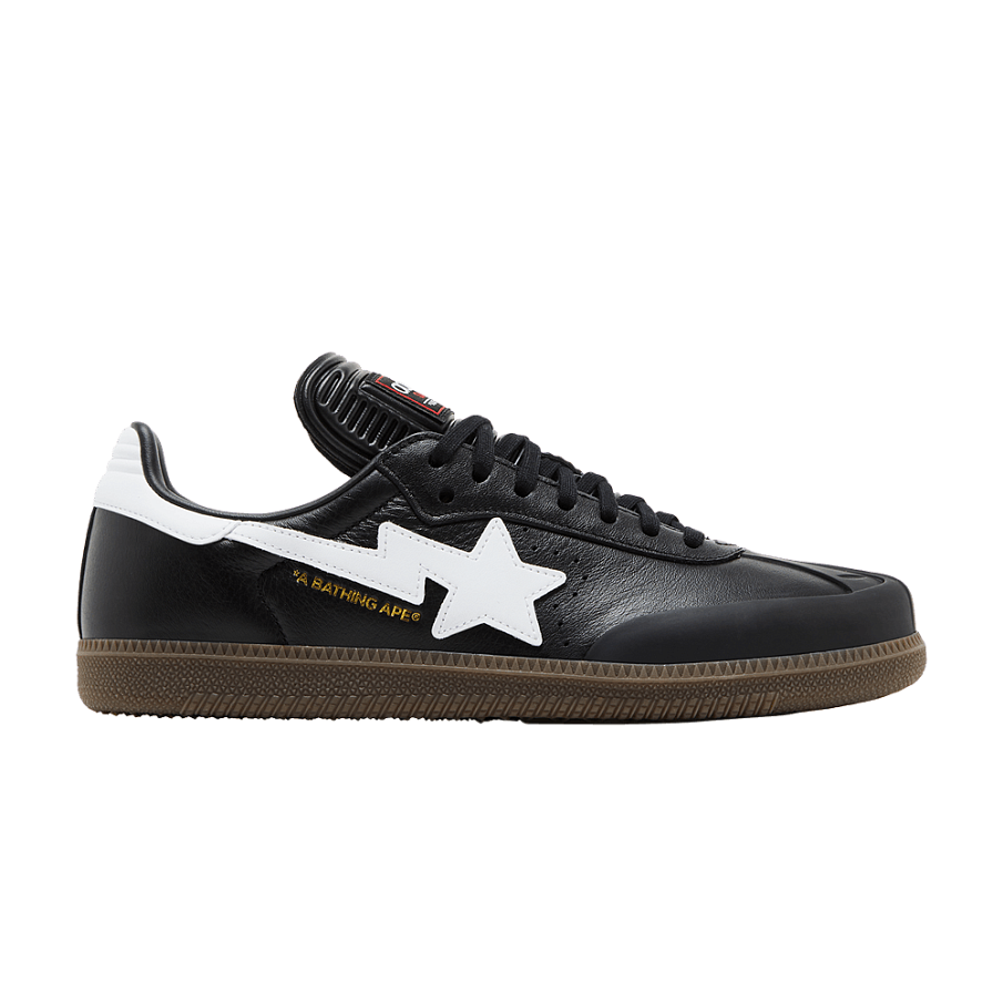 Фото № 1 с приближением к товару «‎BAPE x adidas Samba Black White Gum»