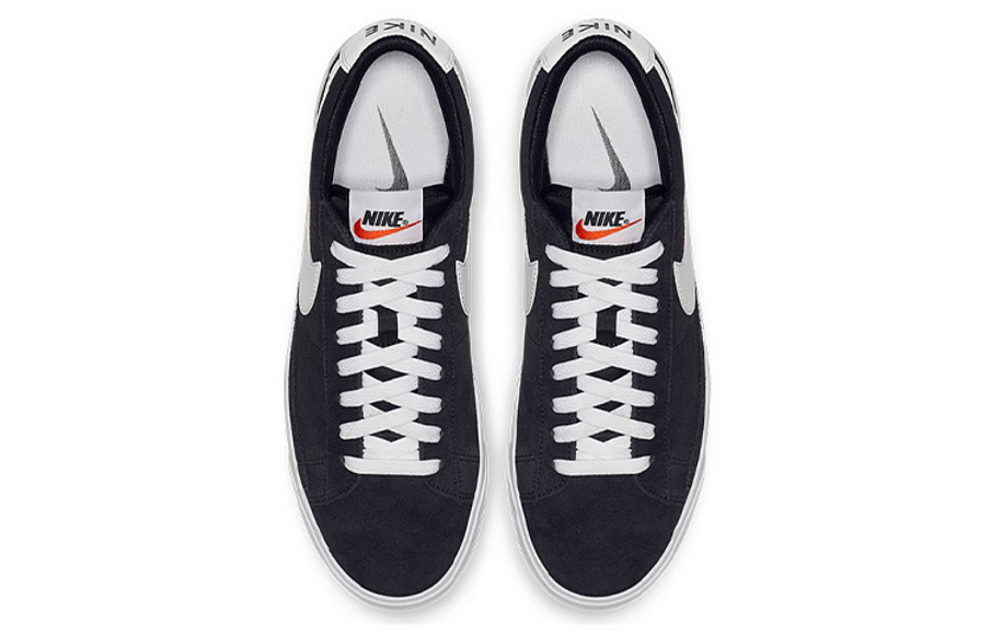 Фото № 4 с приближением к товару «‎Nike Blazer Low Prm Vntg Suede Skate Shoes Black White»