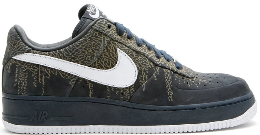 Фото № 1 с приближением к товару «‎Nike Air Force 1 Low Elephant Print Dark Obsidian»