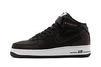 Фото № 2 с приближением к товару «‎Stussy Nike Air Force 1 Mid "BlackBlack"»
