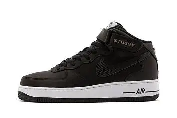 Stussy Nike Air Force 1 Mid "BlackBlack" - 2