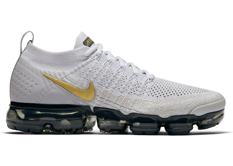 Фото № 1 с приближением к товару «‎Nike Air VaporMax 2 Vast Grey Metallic Gold »