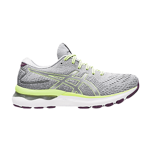 Asics Women's Gel Nimbus 24 Piedmont Grey Lime Green
