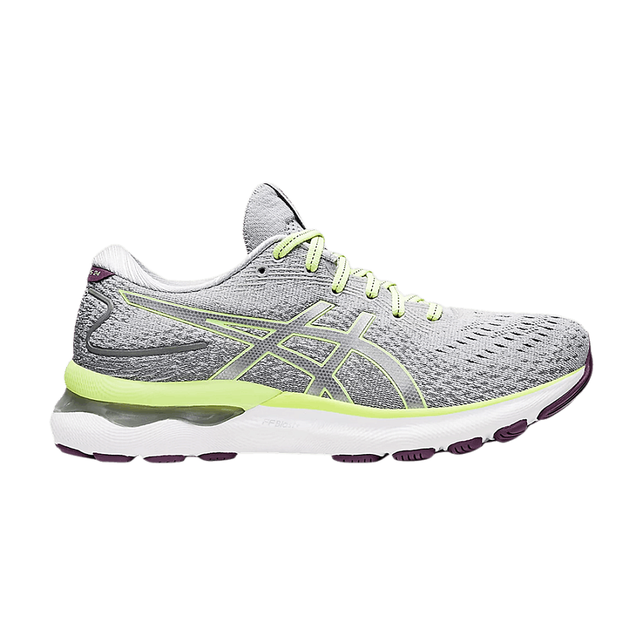Фото № 1 с приближением к товару «‎Asics Women's Gel Nimbus 24 Piedmont Grey Lime Green»